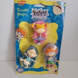 Vintage Nickelodeon Rugrats Candle Bougie Set Of 3 1998 New